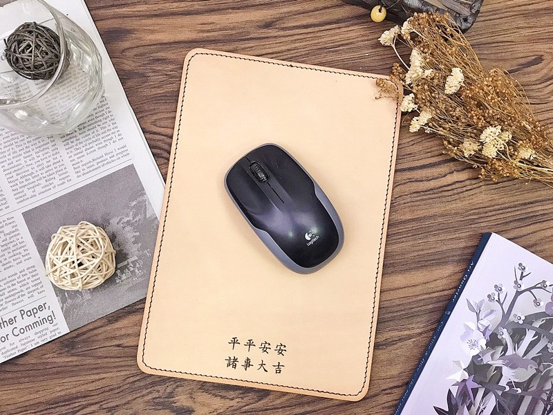 植鞣皮革滑鼠墊/皮革滑鼠墊/滑鼠墊/文具禮品/辦公用品