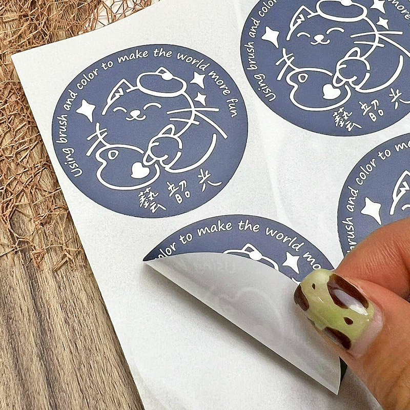  霧面珠光/合成貼紙