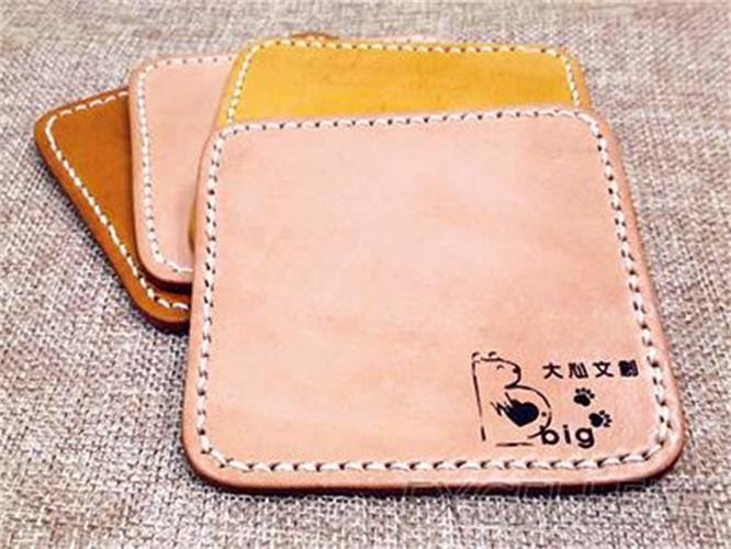 真皮杯垫/皮革杯垫/杯垫/植鞣皮革/礼赠品/文创商品