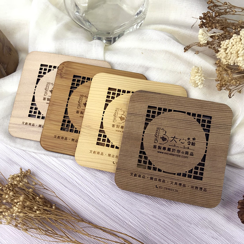 客製化-方形窗花杯墊