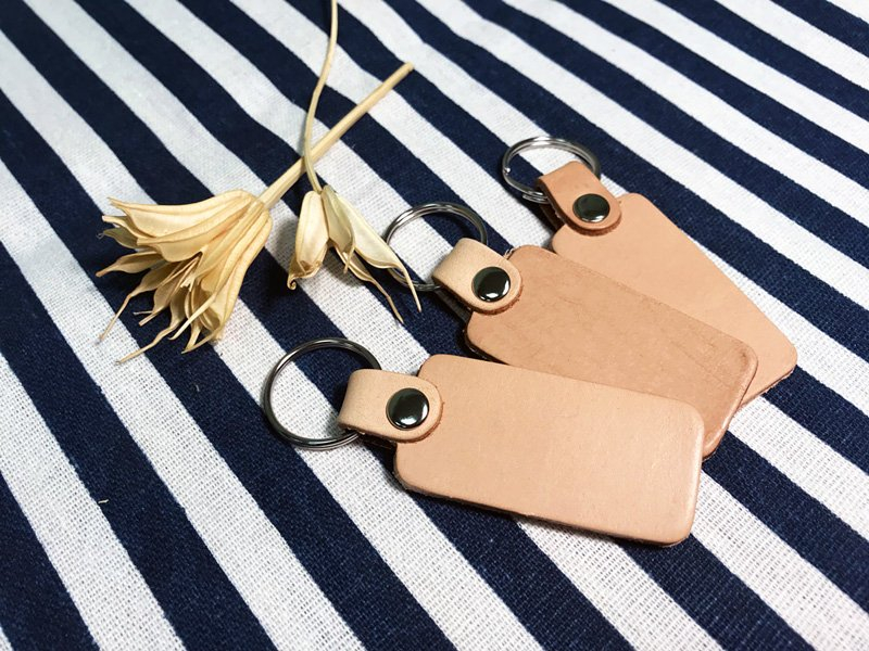 長形皮革鑰匙圈