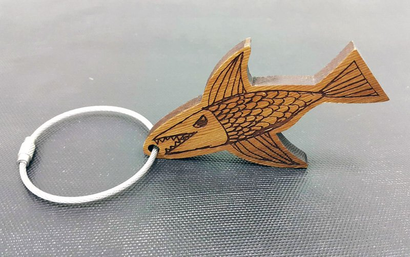 原木/壓克力造型雷雕鑰匙圈